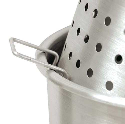 Bayou Classic 1160 62-Qt Stainless Stockpot W/Stainless Perforated Basket Features Heavy Welded Loop Handles Domed Vented Lid Perfect For Steaming Boiling Canning And Preserving #TOP3