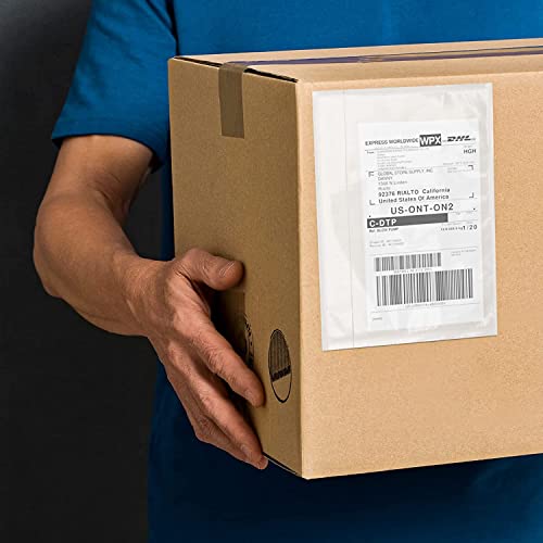 Ipacknow 100 Pack 7"X10" Clear Packing List Mailing Envelopes Plastic Shipping Pouches 2 Mil Poly Packing Slip Envelopes #TOP4
