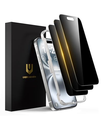 Verre Trempé Anti-Espion iPhone 16 Plus Film Protection Écran Anti-Rayures UNBREAKcable 6,7 Pouces