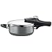 Produktbild Silit Sicomatic econtrol Schnellkochtopf 3,0l, Silargan Funktionskeramik, 3 Kochstufen Einhand-Drehregler induktionsgeeignet, spülmaschinengeeignet, grau, Ø 22 cm