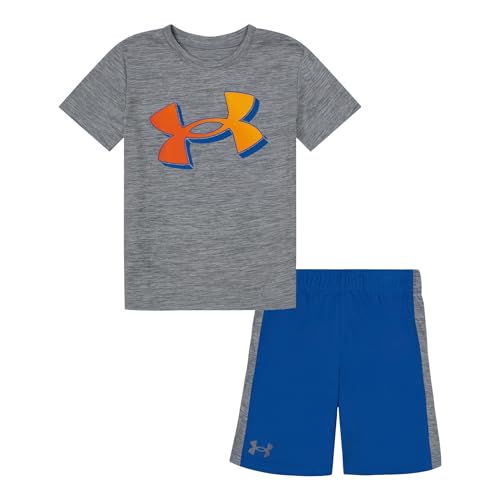 Image of Under Armour Boys 2-piece Short Sleeve Graphic T-Shirt and Shorts Set, Lightweight & Breathable