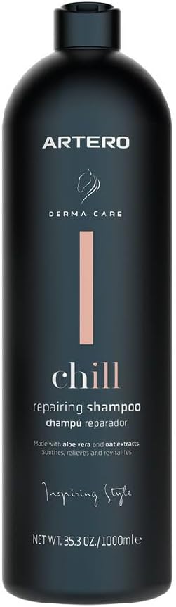 Artero Chill 33.814 oz. The Repairing Shampoo for Horses contributes to The Hygiene Routine. Prevents Skin Problems, Repairs Damaged Coat. It is a Hypoallergenic Shampoo.