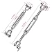 4 Pack M12 (1/2 Inch) Industrial-Grade Galvanized Steel Jaw-Jaw Turnbuckles - Forged Heavy Duty Weather Resistant Turnbuckle Tensioner(2200 lbs Working Load Limit)