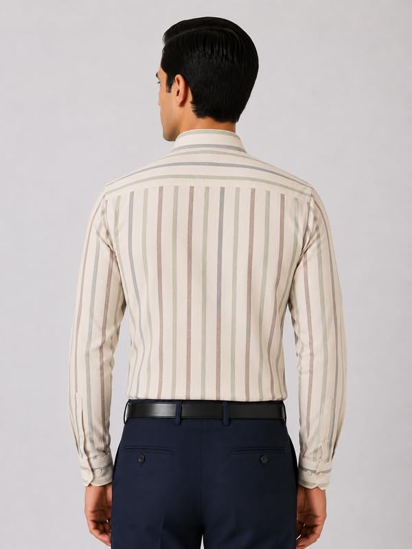 Image of Men's Striped Cotton Formal Shirt
