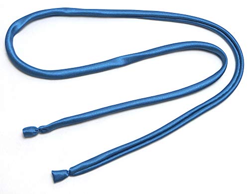 [ハネクトーン] 制服リボン シルックサテン ヒモタイ (サックス)