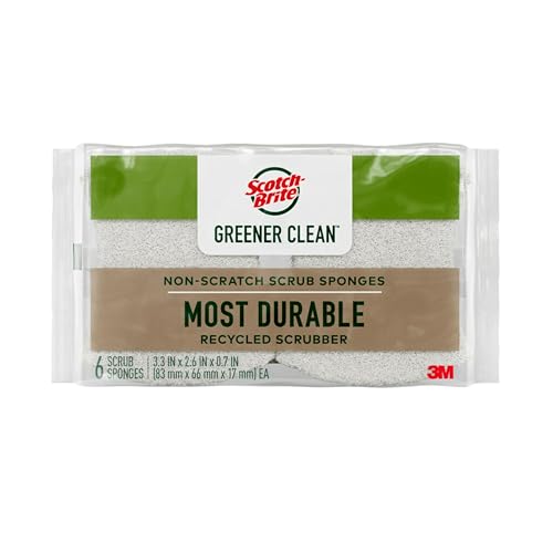 Scotch-Brite Greener Clean Non-Scratch Scrub Sponge (6-Pack)