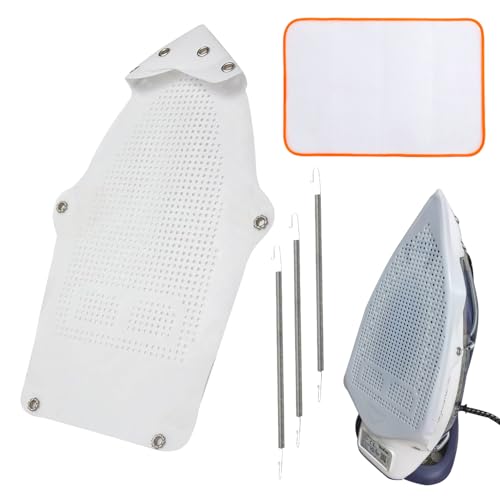 EIYNIY Iron Cover, Universal Heat-Resistant Silicone Soleplate Protector for Electric Irons - Prevents Burns, Scorch Marks & Sticking on Delicate Fabrics Like Silk (1 Set EY-006)