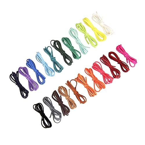 Cordón de cuero de imitación flexible para tejer joyería DIY resistente 7