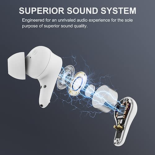 HTC True Wireless Earbuds Plus - ANC, Active Noise Cancellation IPX5 Water Resistant Bluetooth 5.0 with ENC, Stereo in-Ear Touch Control Earbuds