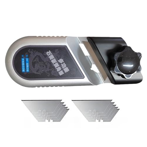 Outil pour biseautage de plaques de plâtre | Raboteuse en V en d'aluminium pour bords cloisons sèches | Outil d'angle avec 10 lames pour couper les plafonds en chantier de construction