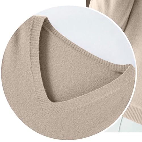 Girls V Neck Knit Sweater Plush Long Sleeve Pullover Sweater Soft Oversized Fall Warm Casual Knit Tops for Kids4