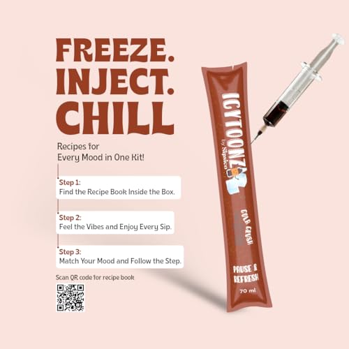 Image of ICYTOONZ Ice Pops 100% Natural Frozen Treats | 6 Refreshing Flavors - Pack of 12 | Mood Infusion DIY Kit Ice Candy Sticks Popsicles | Adults Kids Fun