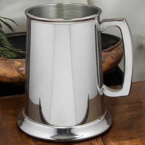 English Pewter Company 1 Pint Plain Straight Pewter Beer Mug Tankard [EP002] - Thumbnail 3