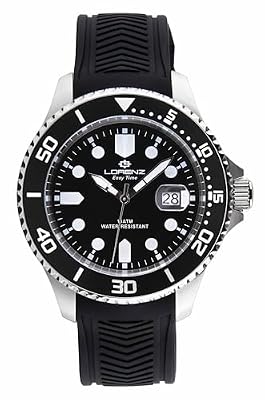 Lorenz - Orologio Sportivo da uomo al quarzo- Easy Time Sport 030263AA - Orologio in gomma Sub 100m