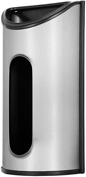 Wall Mount Grocery Bag Dispenser Plastic Bag Dispenser Stainless Steel Wall Mounted Grocery Saver Holder 31x17x9cm