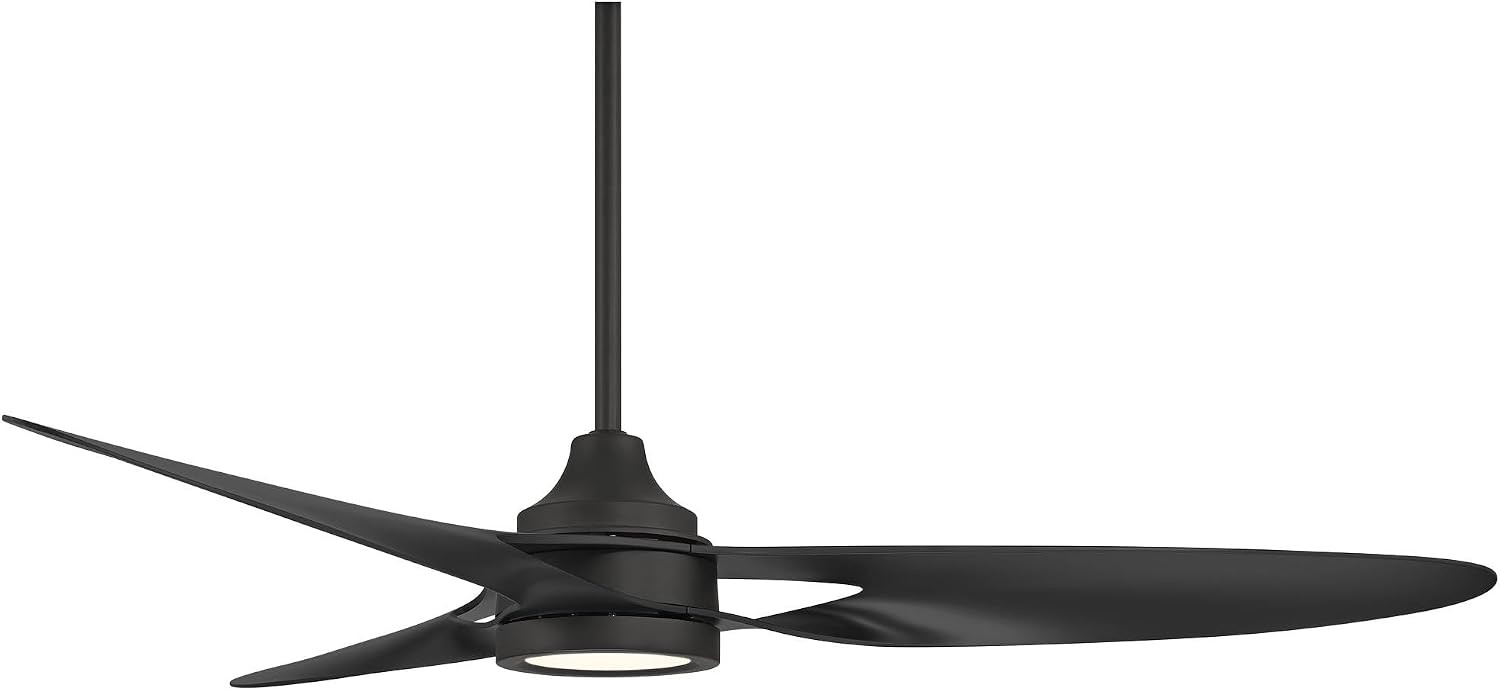 Casa Vieja 54" Mystere Matte Black Indoor/Outdoor LED Ceiling Fan