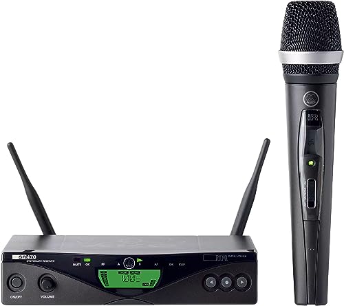 AKG Pro Audio WMS470 Vocal Set D5 Band 8 Wireless Handheld Microphone System with SR470 Stationary Receiver and HT470/D5 Handheld Transmitter