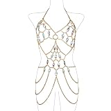 CCbodily Body Chains Jewelry Accessories - Boho Crystal Tassel Bikini Set Beach Cosplay Bra Chain Bo