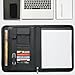 Gorbado Padfolio Portfolio Folder with Letter/A4 Size Interview/Conference/Legal Document Organizer, Professional Binder Case for Business School Office Conference