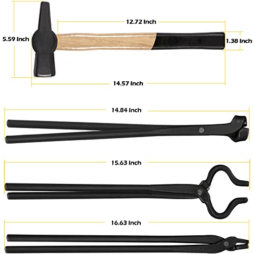 Pinces à couteaux et marteau de forge robustes pour l'assemblage précis de lames - 3