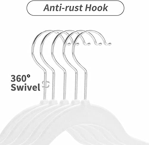 AVOS-DEALS-GLOBAL - Baby White Velvet Clothes Hanger, 50 Pack, Ultra-Thin Space Saving Organizers, Non-Slip Nursery Hangers for Babies, Infants, Toddlers and Kids