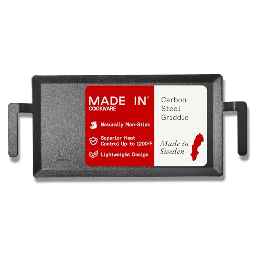 Made In Cookware | Carbon Steel Griddle - (Like Cast Iron, but Better) | Professional Cookware | Crafted in Sweden | Induction Compatible