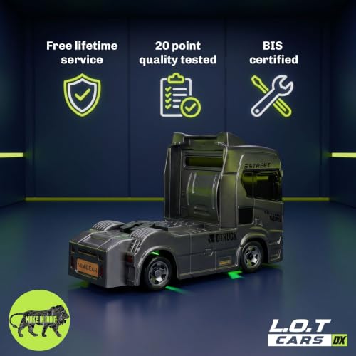 Image of MAC 1:64 Scale RC Drift Truck, 2.4Ghz Remote Control Car Toy, RC Drifting Car, RC Cars, Mini RC Drift Car, 2 Speed Modes, Multi LED Lights and Underglow (Black)