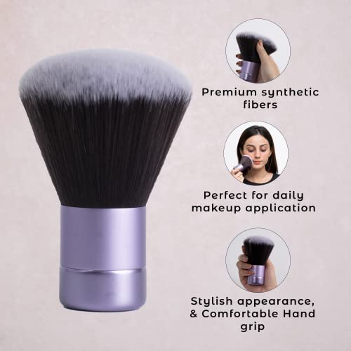 BevyGold Violet Kabuki Rounded Face Powder Brush #TOP23
