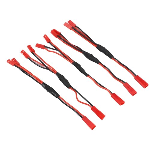 POENVFPO JST Plug Splitter, Easy to Use JST Female to 2 Male Y Cable Harness Wire 15.5cm Extension Cord, with Premium Silicone Copper Material, for Mini ESC 030 050 180 Motors