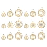 jojofuny Colgantes Espiral para Hacer Pendientes y Pulseras Kit de 30 Piezas en Color Dorado para Joyería Artesanal y Accesorios Creativos