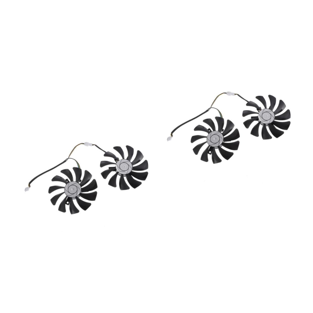 STOBOK 2pairs Plastic Graphics Card Cooling Fans for Video Graphics Cooling Easy to Install and Remove Essential Cooler for Gaming Computers