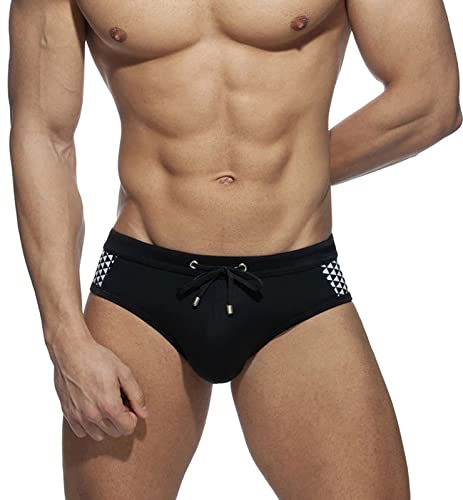 SEAUR Shorts de Bain Homme Taille Basse avec Coussin Amovible Adultes Slip de Bain Imprimé pour Homme Piscine Plage - Style 3 - M Cover