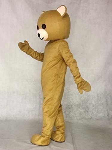Brown Teddy Bear Mascot Costume Animal Mascot Suit for School, Team, Sports Events, Parties & Advertising