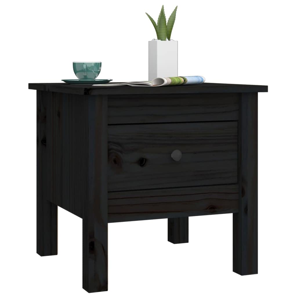 Mesa Auxiliar: Mesa Auxiliar de Madera Maciza de Pino, Consola para sofá, Adecuada para Dormitorio, Oficina y Sala de Estar (40x40x39cm)