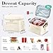 DALINDA Lunch Bag Cooler Bag Lunch Box for Women Men, Insulated Leak Proof LunchBox Lightweight for Picnic,Grocery,Beach,Camping,Travel,Work,Light Beige Cream