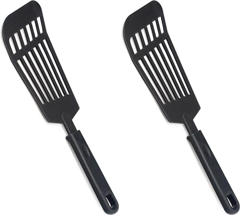 Norpro Nylon 12-Inch Jumbo Slotted Spatula, 12 inch Black (Pack of 2)
