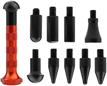 HiYi 10Pcs Dent Repair Tool Kits Paintless Dent Removal Tap Down Tool Dent Hammer DIY Tools