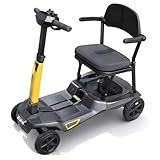 MediHoist Elektromobil für Senioren mit Doppelakku 40 km Reichweite, Seniorenmobil 17 kg Leichtbau für Auto/Bahn/Flugzeug, Elektromobil Klappbar für Senioren & Erwachsene, Schwarz YL-985S