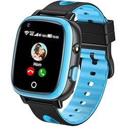 ADUOGENG Reloj Inteligente Niño 4G/GPS/WiFi/Videollamada/SOS, Regalos Smartwatch Niño Niña con Fotografía, Música, Horario de Clase, Modo de Clase, Despertador, Linterna, Podómetro, Contraseña, Azul