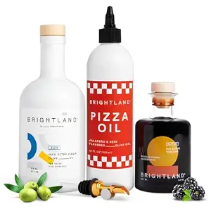  Pizza Night Set Pizza Oil, Alive EVOO, Vinegar & Pourer Set of 4