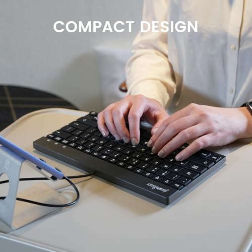 Perixx PERIBOARD-426C Wired Mini Low Profile Keyboard - 10.87x5.43x0.55 inches Dimension - 4.9ft USB C Cable - US English by Perixx - Image 3