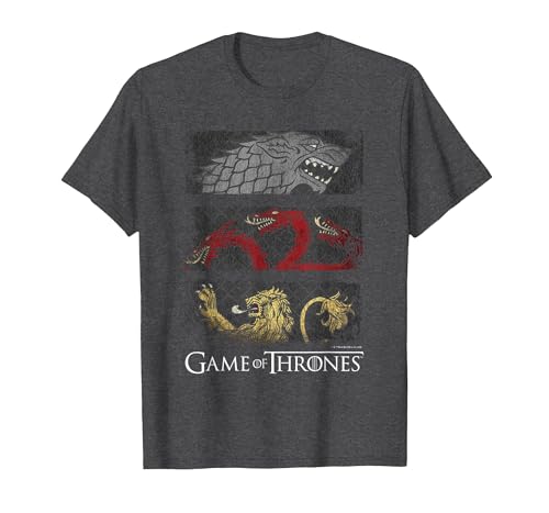 Image of Game of Thrones Sigil Banners T-Shirt, Men, Dark Heather Grey, Large