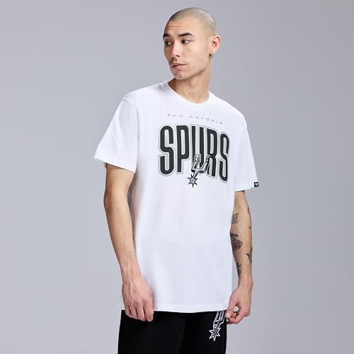 Game 7 x NBA Officially Licensed Men's Graphic Short Sleeve Lightweight Crew Neck Cotton T-Shirt, San Antonio Spurs, L, White by GAME 7 - Used condition - Image 2