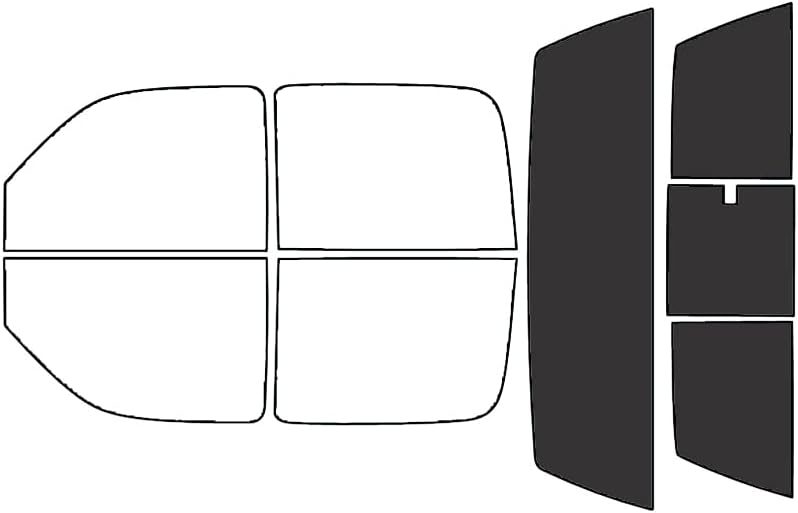 Rvinyl Window Tint Kit Compatible with Chevrolet Silverado 2001-2006 4 Door - Black 20% - Single Ply No Bubble Film - Do it Yourself Vehicle Rear Windshield Precut Kit