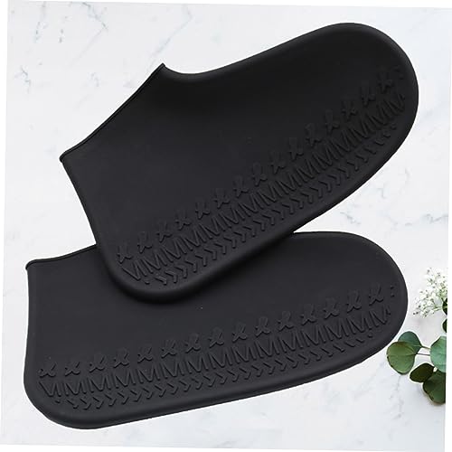 Cubre zapatos unisex cubrepies universal negro talla M de silicona antideslizante miniatura 7