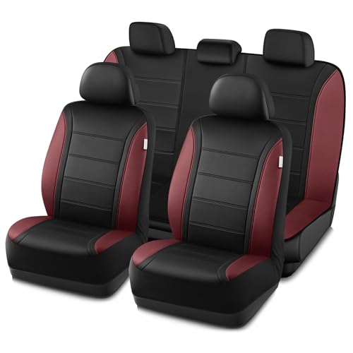 Road Comforts Leather Seat Covers, Breathable Car Seat Covers Full Set for Men,Airbag Compatible, Automotive Seat Covers Set Universal Fit Most Cars,Vans,Truck,SUV by Road Comforts - Used condition - US$44.84