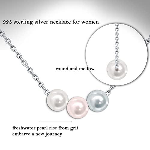 30Th Birthday Gifts For Her Sterling Silver Pearl Necklace As 30 Year Old Birthday Gifts For Women With Three Pearl Beads On Birthday Gifts For Turning 30 For Daughter Or Friends From Sereney #TOP3