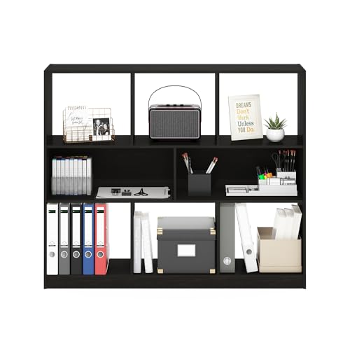 Furinno DALY Book Shelf, 8-Cube Bookshelf, Horizontal Cube Storage Organizer Bookcase, 10.9 x 47.2 x 39.4, for Living Room, Bedroom, Home Office, Dark Espresso by Furinno - Image 4