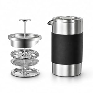 French Press 350 ml, Tragbare French Press aus Edelstahl mit Lsolierung