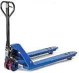 Pallet jack 5500 lbs capacity, 27 x 48 in fork dimensions, heavy duty alloy steel hand truck with polyurethane wheels
